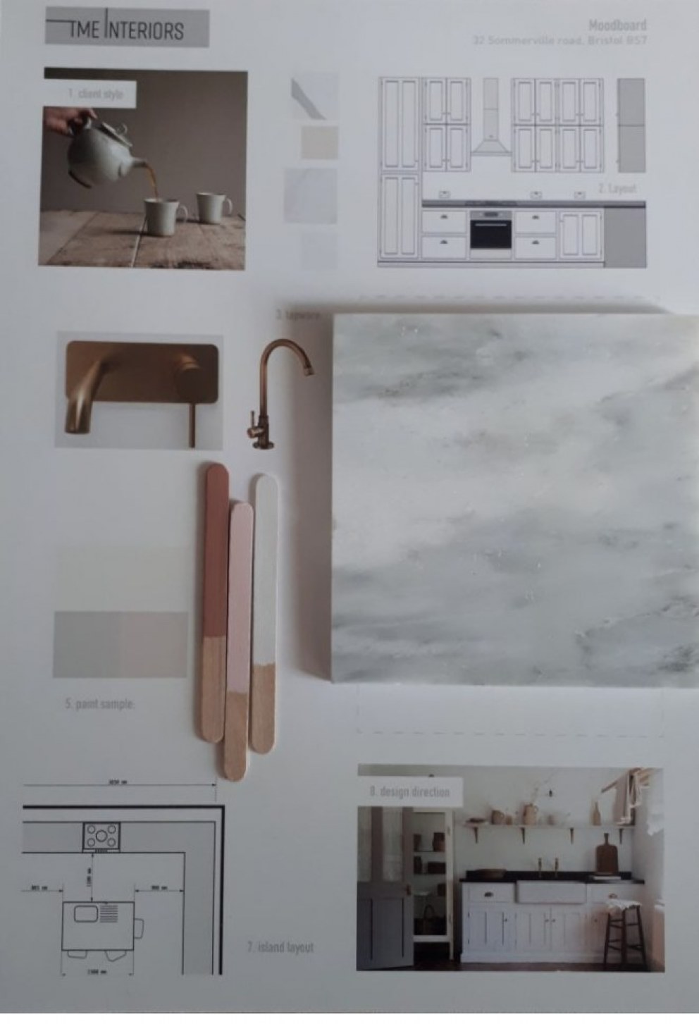 Soulful and classy kitchen redesign | concept board | Interior Designers